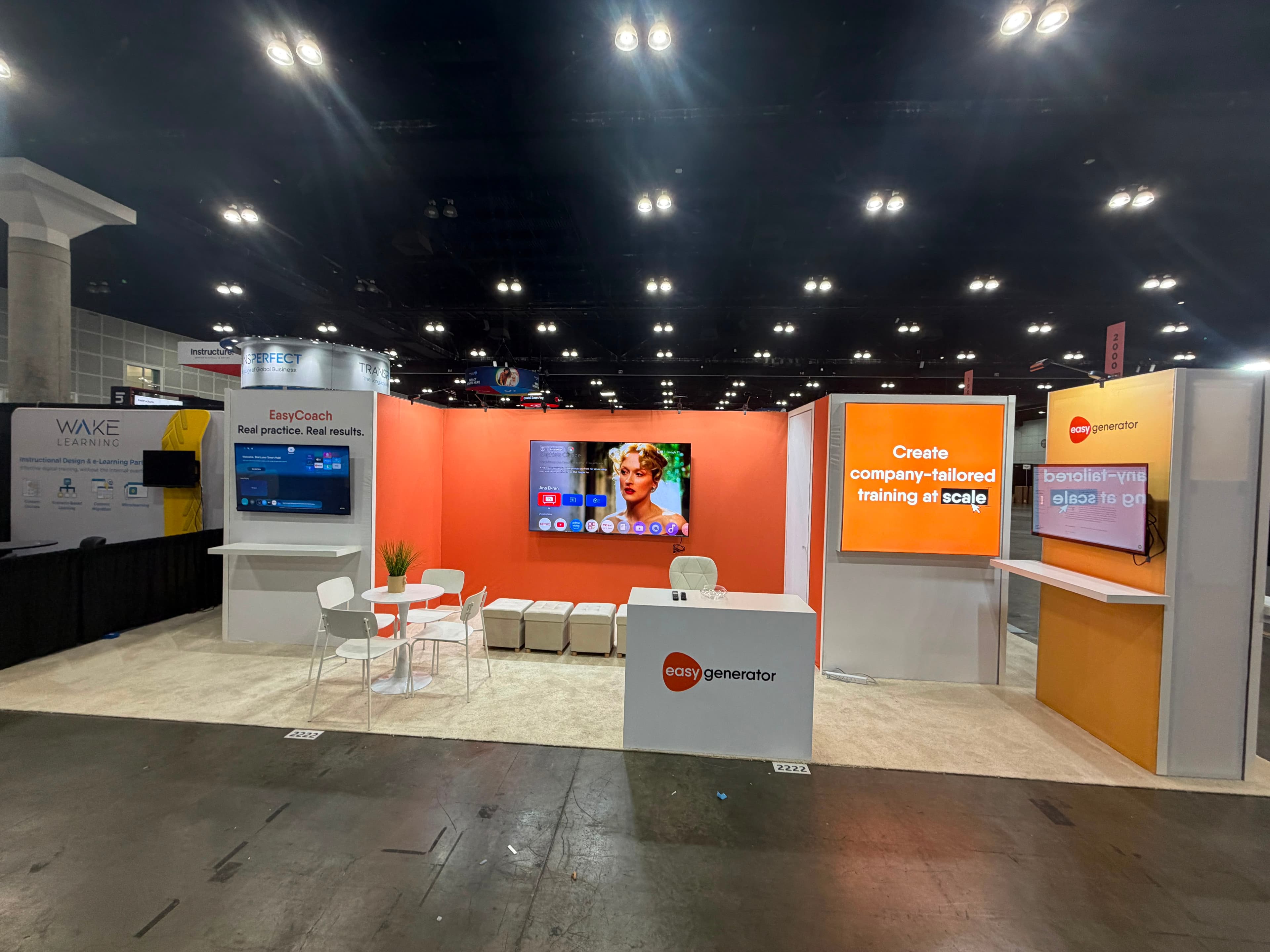 EasyGenerator trade show booth built by Atroq Expo at ATD Los Angeles